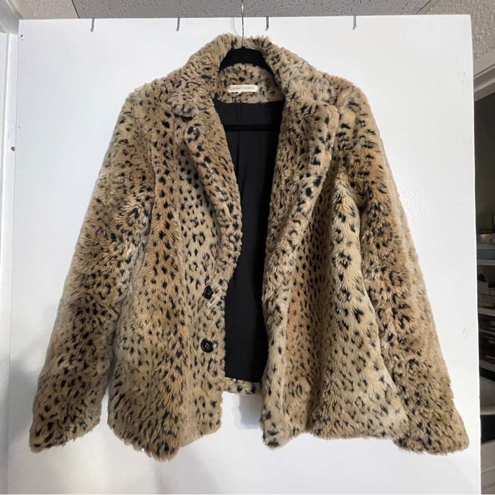 Honey Punch Edie Leopard Jacket